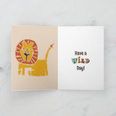 Heb een Wild Day Oerwoud Animals Verjaardag Kaart (Binnen)