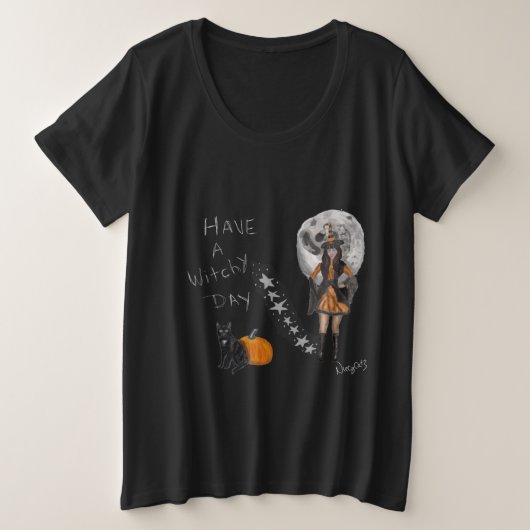 Heb een Witchy Day Grote Maat T-shirt (Design voorkant)