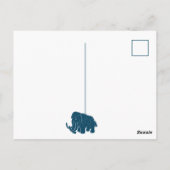 Heb een wollige goede dag blauwe mammoet briefkaart (Achterkant)