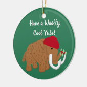 Heb een wollige hul Yule Funny Mammoth Kerstmis Keramisch Ornament (Links)