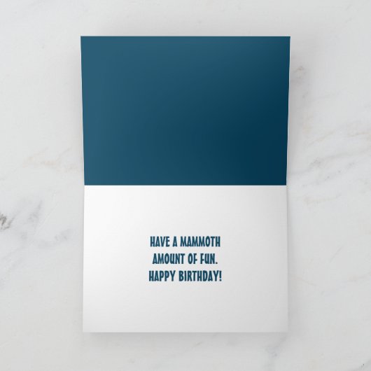 Heb een Wooly Good Birthday Mammoth Kaart (Binnen)