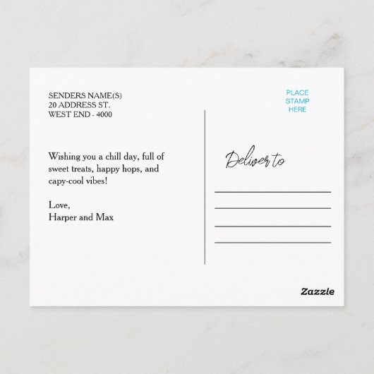 Heb een zeer capibara Kaart (Achterkant)