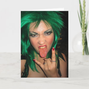 Heb een zeer glam rock cam feestdagen kaart