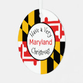 Heb een zeer Maryland kerstHun Gepersonaliseerd Metalen Ornament (Voorkant links)