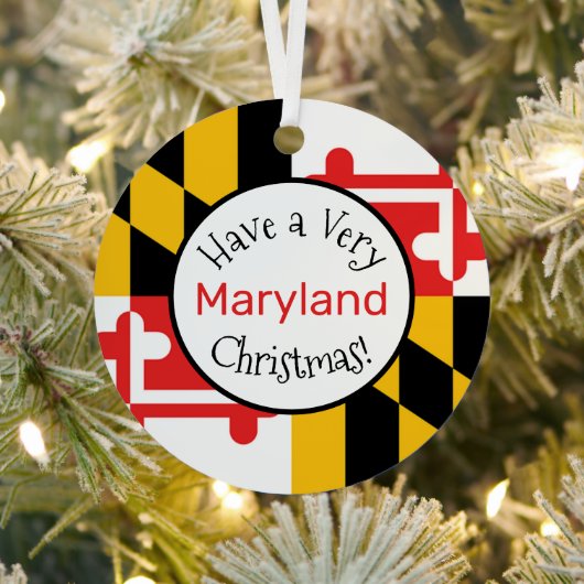 Heb een zeer Maryland kerstHun Gepersonaliseerd Metalen Ornament (Insitu)