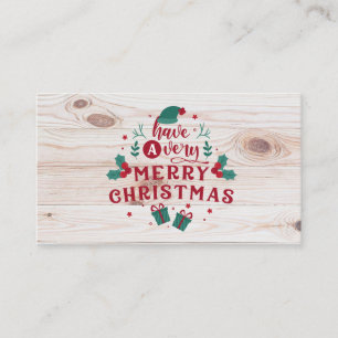 Heb een zeer prettig Visitekaartje van het Kerstbe