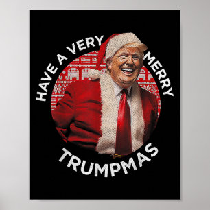 Heb een zeer vrolijke Trumpmas Grappige Trump Kers Poster