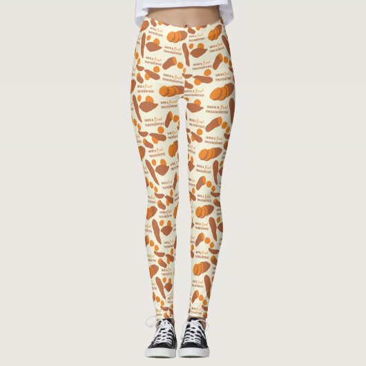 Heb een zoete Thanksgiving zoete aardappelen Leggings (Voorkant)