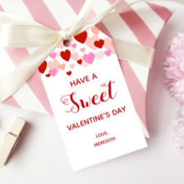 Heb een zoete Valentijnsdag Gift Tag Label Cadeaulabel