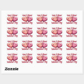Heb een zoete Valentijnsdag Vierkante Sticker (Vel)