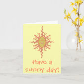 Heb een zonnige dag! Zonnestraal Notecard Kaart (Gele Bloem)