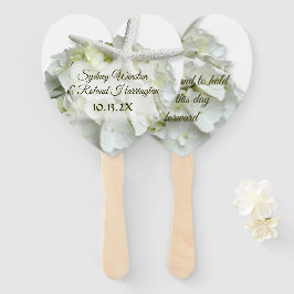 Heb en houd Zee Star Hydrangea White Wedding Han Handwaaier