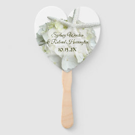 Heb en houd Zee Star Hydrangea White Wedding Han Handwaaier