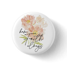 Heb Faith altijd waterverf bloem Christelijk