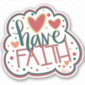 Heb Faith Hearts Inspirivity Trendy Sticker (Voorkant)
