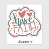 Heb Faith Hearts Inspirivity Trendy Sticker (Vel)