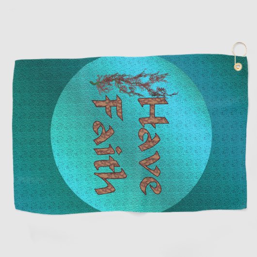 Heb Faith Inspirerend Golfhanddoek (Horizontaal)