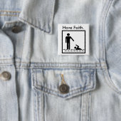 Heb Faith Pin Vierkante Button 5,1 Cm (In situ)