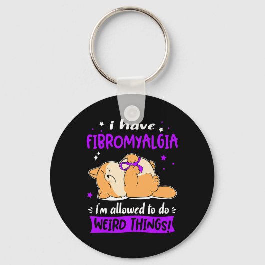 Heb fibromyalgie Ik mag rare dingen doen! Sleutelhanger (Voorkant)
