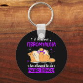Heb fibromyalgie Ik mag rare dingen doen! Sleutelhanger (Voorkant)
