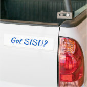 Heb Finse Bumpersticker SISU (Wit;Rechthoek) (Op Truck)