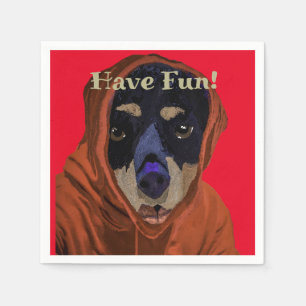 Heb Fun Rottweiler Napkins Servet