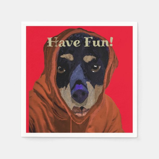Heb Fun Rottweiler Napkins Servet (Voorkant)