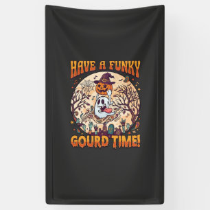 Heb Functy Kalebas Tijd Halloween Geest Pompoen_1 Spandoek