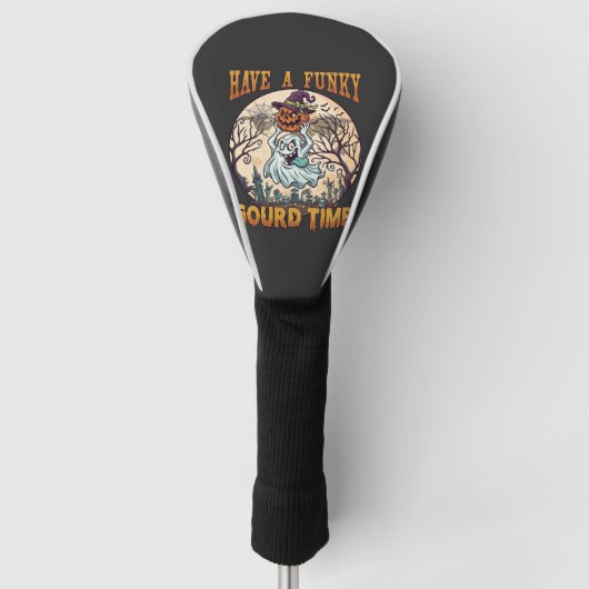 Heb Functy Pompoen Tijd Geest Pompoen Kerkhof Golfheadcover (Voorkant)