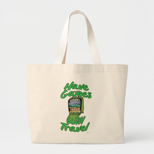 Heb games die Funny Player Motto reizen Grote Tote Bag (Voorkant)