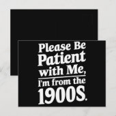 Heb geduld met mij, ik kom uit de jaren '00 briefkaart (Voorkant / Achterkant)