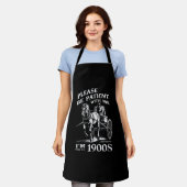 Heb geduld met mij, ik kom uit de jaren 1900  schort (Gedragen)