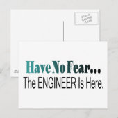 Heb geen angst dat de ingenieur hier is briefkaart (Voorkant / Achterkant)