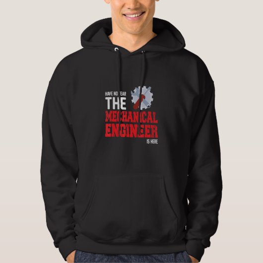 Heb geen horen de Mechanical Engineer hier Engin i Hoodie (Voorkant)