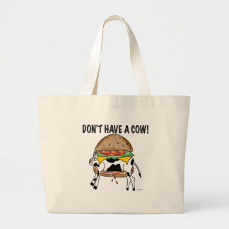 Heb geen koe! grote tote bag