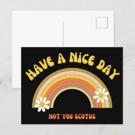 Heb geen mooie dag voor je Scotus Retro stijl Briefkaart