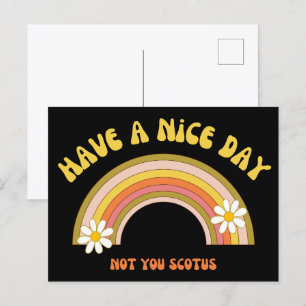 Heb geen mooie dag voor je Scotus Retro stijl Briefkaart