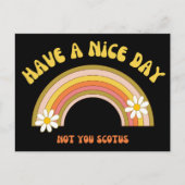 Heb geen mooie dag voor je Scotus Retro stijl Briefkaart (Voorkant)