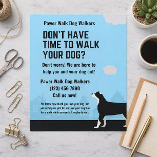 Heb Geen Tijd Om Met Uw Hond Te Wandelen Walker bl Flyer