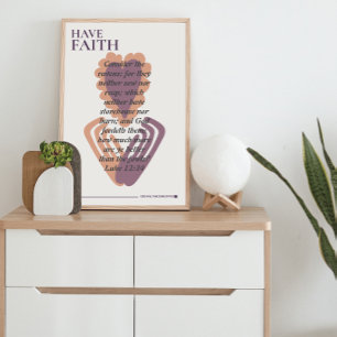 Heb Geloof Bijbelvers Hart Handen Poster