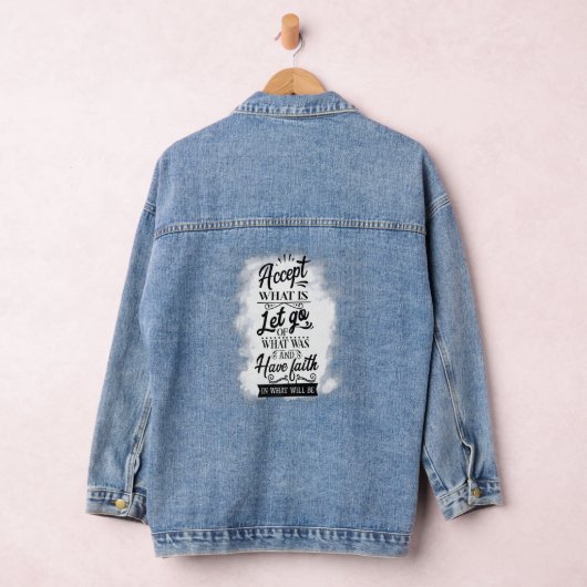 Heb Geloof Christelijk Bijbelvers Religieuze Kerk Denim Jacket (Hangar)