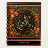 Heb geloof Floral Moderne Punt Vrolijke Inspirativ Planner (Voorkant)