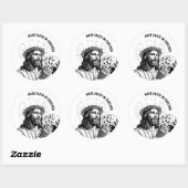 Heb geloof in Cheesus - Grappige Jezus Meme Ronde Sticker (Vel)