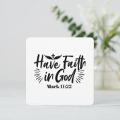Heb geloof in God Markus 11:22 Inspirerende quote Kaart (Staand voorkant)