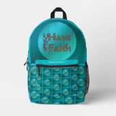 Heb geloof Inspirerend woorden gepersonaliseerd Bedrukte Rugzak (Voorkant)