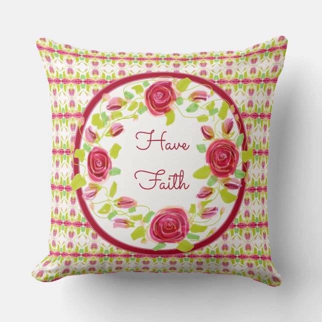 Heb geloof kussen (Voorkant)
