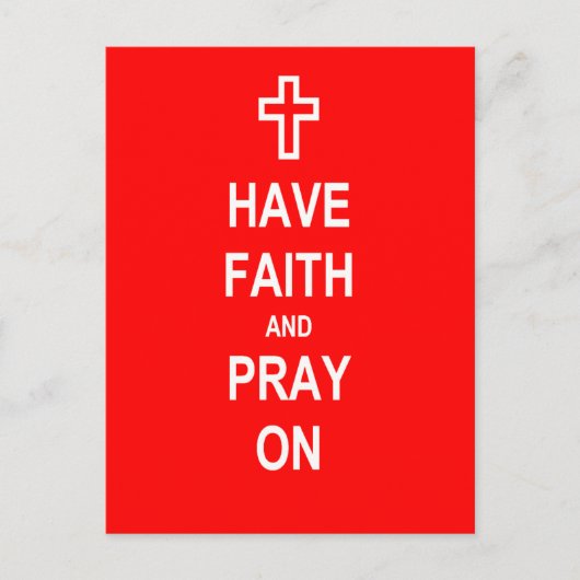 Heb gelovigen en bidden briefkaart (Voorkant)
