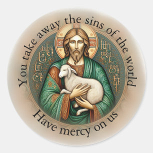 Heb genade met ons ronde sticker