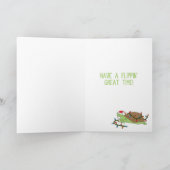 Heb Geweldige Kerstmis schildpad-Y Feestdagen Kaart (Binnen)