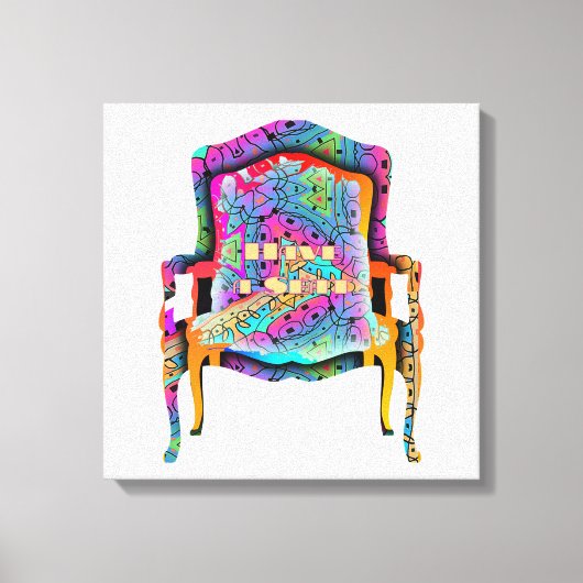 Heb gewoon een canvas van de stoel afdruk (Voorkant)
